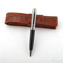 Premium Metal Black & Silver Business Office Ballpoint Pen, Gift Stationery For Men & Women - 3010 Black With Silver Clip - View 18