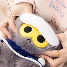 1个超酷蓬松猫咪毛绒玩具，趣味云朵猫毛绒玩具，灰色煤气罐毛绒玩具，可作包包挂件，生日、情人节、母亲节、圣诞节、狂欢节、儿童节的完美礼物 - 彩色 - 查看 8