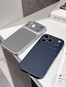 Phone Case With Large Window, Suitable For IPhone 17 Pro Max/16 Pro Max/15 Pro Max/14 Pro Max/13 Pro Max, Simple Style Daily Commute Phone Case, Anti-Drop, Precise Cutouts For Unobstructed Signal, Anti-Fingerprint - Navy Blue - View 5