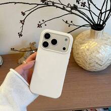 Ốp lưng bảo vệ toàn thân 3 lớp bằng silicon lỏng mềm mại cho iPhone 17, 17 Air, 17 Pro, 17 Pro Max, chống sốc, chống trầy xước, lớp lót microfiber, tương thích với iPhone 13, 11, 16 Pro Max, 15, 14 Plus, 12 Mini, XS Max, 7, 8 Plus - cổ trắng - Xem 6