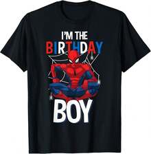 SPIDER-MANS Classic I'm The Birthday Boy T-Shirt Small Tops For Girls,Boys Tshirt,Women Tops,Tops For Women,Holiday Outfits For Women,Mens Tshirts,Men Clothes,Funny T Shirts,Graphic Tee,Summer Tops,Summer Clothes,Black Tops,Tops For Going Out,Girls Holiday - 黑色 - 查看 7