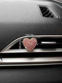 Diamond Studded Cross Car Air Outlet Decoration Car Air Conditioning Decoration Clip Light Luxury Full Diamond Heart Decoration Car Interior Accessories - A - View 4