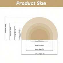 1pc Modern Half-Circle Door Mat/Rug, Featuring Golden Geometric Lines. Suitable For Indoor/Outdoor Use, Machine Washable Half-Circle Entrance Mat, Modern Arched Floor Mat,Room Deocr,Home Décor - 彩色 - 查看 4