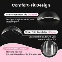 Beetles Gel Nail Kit Short Almond Gift Spree Easy DIY Extension Set Gift For Women - Coffin Medium 288pcs - View 5