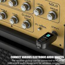 K-007 1-To-1/1-To-2 Electric Guitar Wireless Transmitter & Receiver, Musical Instrument Wireless Adapter, Compatible With 6.35MM Speaker Plug, Suitable For Electric Guitar, Bass, Electric Wind Instrument And Other Musical Instruments To Convert Wired Connection To Wireless Sound Transmission, High-Quality Audio, Rechargeable Battery DC3.7V/200mAH, Long Battery Life, Easy To Use - 均碼 - 查看 6