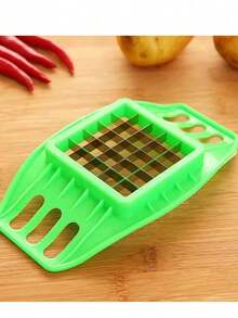 1 Piece Of Potato Chip Cutter, Household Potato Cutter, French Fries Slicer, Multi-Functional Cutting Tool For Chopping Vegetables And Fruits - Random Color - View 10