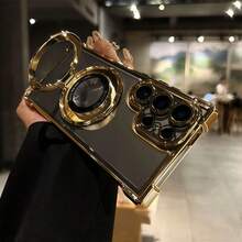 S26Ultra Magnetic Shock-Proof Phone Case With Airbag Protection, Applicable To S Series Phones S25, S23FE, S22 And 17, 16, 15, 14, 13, 12, 11 - Black - View 7