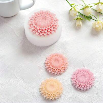 1pc Multi-Petal Flower Resin Casting Mold, Blooming Posture And Layered Petal Details Design, Suitable For Home Decor And Crafting Christmas, Valentine's Day, Halloween, Ramadan, Eid, Thanksgiving Gifts