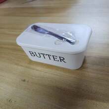 1 Set de boîte à beurre en plastique élégante avec couvercle, convient pour la cuisine, la pâtisserie ou les cadeaux, conception scellée pour éviter les déversements, peut être conservée au réfrigérateur, surface facile à nettoyer, convient pour la famille, les mariages, le camping, les fêtes - Multicolore - Voir 9