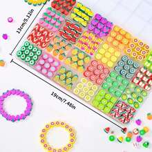Approximately 400pcs Clay Fruit Shaped Beads Jewelry Making Kit, DIY Materials Set To Make Bracelets, Necklaces, Earrings, Keychains, Arts & Crafts Creative Set, Adult Best Friend/Girlfriend Birthday Gift - 24 Grid-fruit - View 5