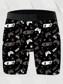 1 chiếc quần boxer nam kiểu dáng độc đáo, họa tiết đường phố Mỹ, phong cách thường ngày dành cho dân mê công nghệ, chất liệu vải dệt kim, kiểu dáng thể thao rộng rãi, thoáng khí và thấm hút mồ hôi, mềm mại và thân thiện với da, quần lót boxer thể thao thường ngày. - Nhiều màu - Xem 3
