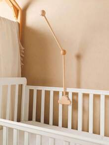 Cloud-Shaped Wooden Baby Crib Mobile Stand, Simple Hanging Baby Crib Headboard Rack, Baby Crib Accessories, Toy Hooks, Multi-Functional Support Frame - Multicolor - View 8