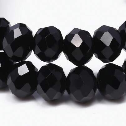 110/80/60 Pieces 4/6/8mm Black, Available In Various Colors And Sizes, Austrian Transparent Crystal Beads Sparkling Boutique Glass Beads With Holes Super Sparkling Loose Bead Jewelry Making DlY Handmade Bracelet Necklace Craft Supplies