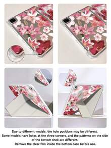 Lily Flower Pattern Tablet Case Compatible With IPad Air 11-Inch M3 2025 / M2 2024, Air 5th Generation 2022 , (A16) 11 Inch 11th Generation 2025,Compatible With Samsung Galaxy Tab,Kindle Paperwhite 12th Gen 2024, Clear Back ,Fashion Pattern Protective Case,Autlueomatic Sleep And Wake-Up Function, Airbag Protection, Suitable For Gifts And Office Use - Multicolor - View 6