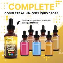 Organic Maca Root Liquid Drops With Ashwagandha, Fenugreek, Beet Root And L-Arginine Liquid Multivitamin For Women And Men - Adapto Drive Supplement - 200克 - 查看 2
