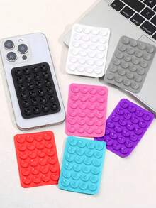 1/2/3/5pcs Multi-Functional 24-Hole Square Silicone Phone Suction Cup Holder And Heart-Shaped Double-Sided Silicone Phone Suction Cup Holder. Sturdy Silicone Suction Cups Can Securely Hold Phones To Prevent Dropping, Suitable For Video Shooting, Selfie, And Various Scenarios. - Multicolor - View 8