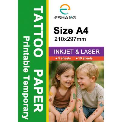 ورق وشم مؤقت للطابعة الليزرية/النفاثة، مقاس 8.3 بوصة * 11.7 بوصة، 5/10 أوراق ورق نقل الوشم القابل للطباعة، ملصقات وشم DIY للبالغين والأطفال، صور وشم مخصصة للحفلات