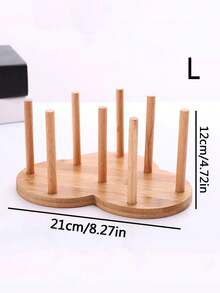 1个圆形双圈心形竹木杯架，纸杯收纳架 - 查看 11