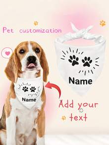 Sciarpa personalizzata per animali domestici, bandana personalizzata per cani, sciarpa triangolare con logo personalizzato e colore unito, sciarpa per il collo degli animali domestici, sciarpa triangolare a bavaglino, adatta per cani e gatti di piccola, media e grande taglia, alla moda, colorata, retrò, carina, minimalista, adorabile, personalizzabile, unica, personalizzata, adatta per anniversari, compleanni e altre occasioni - Multicolore - Visualizzare 6