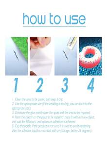 YEGBONG 游泳池修补套装 - 充气环、帐篷漏水密封透明胶贴，专为快速填补划痕、孔洞和裂缝而设计 - A - 查看 10