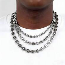 1 chiếc dây chuyền hình hạt cà phê bằng thép không gỉ, mặt dây chuyền trang sức hình hạt cà phê, món quà thích hợp để đeo hàng ngày cho chồng/bạn trai. - Dây chuyền inox hình hạt cà phê - Xem 3