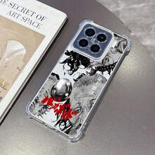 Creative Ultra-Thin New Black And White Comic Style Vagabonds Character Portrait Phone Case Suitable For Xiaomi Mi 15 Ultra, 13, 12 T, Poco X7, X5, X3 NFC F4 Pro 5G With Anti-Drop Transparent Soft Back Cover - Mixed Colors - View 5
