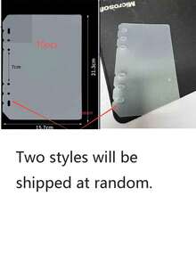 10pcs A5/A6 Universal 6-Ring Binder Divider Tabs, Planner Inserts, PP Transparent Matte Standard - A - View 6
