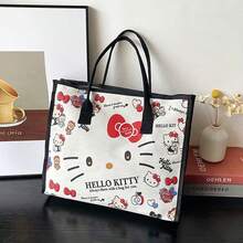 SANRIO 卡通帆布手提包，大容量手提包，学生通勤可爱单肩包，少女卡通手提包，学生必备 - A - 查看 7