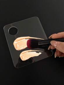 1个透明亚克力彩妆调色盘，大号，彩妆调色盘，美甲调色盘，适用于粉底、眼影、睫毛膏、口红和美甲，适合送礼、旅行、经济实惠，旅行必备品 - 無色 - 查看 7