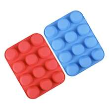 Khuôn nướng bánh muffin 12 ngăn bằng silicon, khuôn nướng chống dính bằng silicon. - Nhiều màu - Xem 2