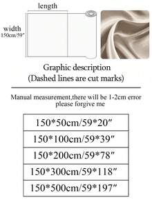 1pc Silky Soft Satin Fabric, Suitable For Wedding Decoration, Bridal Gown, Sewing, Accessories, DIY Crafts - Beige - View 2