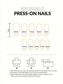 10pcs/Set Press On Nail Art, Matcha Cookies, Hand Painted Glittering Designs, Lively, Sweet, Cute And Energetic Nail Art, Handmade Nail Accessories - Multicolor - View 6