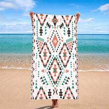 Extra Large Bohemian Microfiber Beach Towel - Super Soft, Quick Dry, Vibrant Geometric Pattern - Ideal For Yoga, Swimming And Beach Activities - Rectangular - ST - View 11