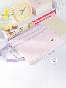 1 pièce Sac de fichier étudiant à double fermeture éclair avec motif de chien, pochette de rangement portable de grande capacité, convient pour ranger les petits/grands documents d'examen et les papiers, peut contenir une calculatrice, un cahier et des stylos, étui à crayons multifonctionnel pour l'école, le bureau et les voyages, convient aux étudiants et aux professionnels - Chiot teckel - Voir 18
