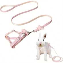 1pc Adjustable Nylon Pet Harness, Suitable For Rabbits, Cats, Puppies, Kittens, Ferrets - Comfortable Leash For Small Animal Walking - Multicolor - View 1