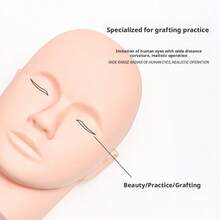 Pro Training Mannequin Flat Head Practice Make Up Eye Lashes Eyelash Extensions,Practice Training Head Manikin Cosmetology Mannequin Doll Face Head - Apricot - View 4