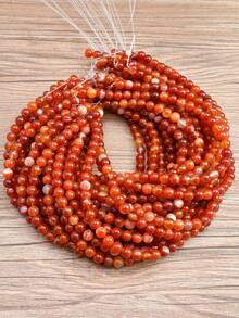 Red Agate Beads-Round Sardonyx Carnelian Loose Beads For Jewelry Making, DIY Necklace Bracelet, Smooth Round Gemstones, No Plating, Ideal For Christmas, Valentine'S Day, Birthdays & Campus Gifts.-4mm/6mm/8mm/10mm. - Multicolor - View 10