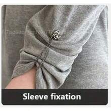 1pcs Adjustable Sleeve Cuff Fastener, Waist Cincher T-Shirt Shortener, Jeans Hem Clips, Multi-Functional No-Sew Button Clips For Pants, Sleeves, Skirts And Dresses (3 Colors Available) (1/24/6pcs) Optional - Bạc - Xem 4