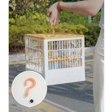 Jaula plegable portátil para pájaros Jaula para pájaros de vista completa de 360° con gancho/tazón de comida/perca bandeja deslizante para una fácil limpieza esencial para viajes y salidas - como en la foto - Ver 4