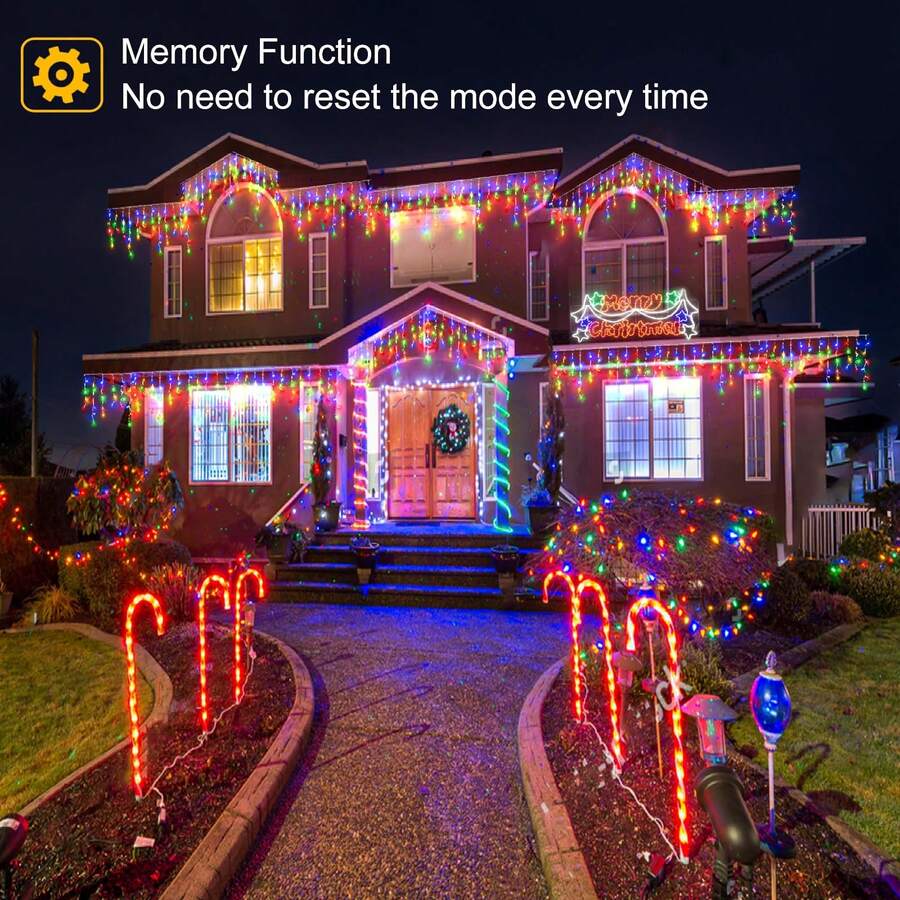 Cortina de luces de cadena, 100 cuentas LED, 3*3 metros, cortina de luces navideñas multicolor USB, con control remoto, 8 modos de temporizador, resistente al agua, adecuada para fondos de dormitorios, ventanas y decoraciones interiores/exteriores. - Multicolor - Ver 1