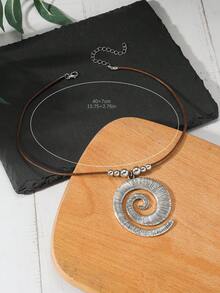 Dây chuyền mặt dây xoắn phong cách biển khơi dành cho nữ, dây chuyền choker đính hạt phong cách Bohemian. - Dây chuyền mặt dây xoắn - Xem 4