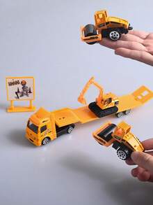 1:64迷你合金塑料拖车玩具车套装，儿童玩具车，工程车模型，男孩女孩礼物，生日礼物。部分配件随机赠送，恕不另行说明。 - 彩色 - 查看 13
