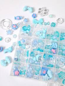 30g Cuentas de acrílico de forma de corazón, lazo y espaciadoras de colores aleatorios para hacer pulseras, cadenas de teléfono móvil, pendientes y accesorios de joyería artesanal - Cuentas mixtas de 6-30 mm - Ver 5
