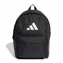 adidas 27.5L經典三條紋標誌雙肩包 男女同款情侶款 黑色拼白色 - 黑色 - 查看 9