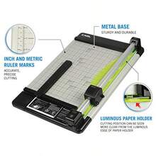 CARL Heavy Duty Rotary Paper Trimmer 15inch - Negro/Plata - Ver 3
