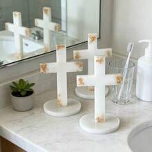 带底座十字架模具，带底座十字架蜡烛模具，硅胶树脂模具，适用于蜡烛、肥皂、香薰珠、树脂粘土吊坠、DIY工艺品、蜡烛圣诞礼物 - Cross with Base Mold - 查看 4