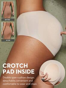 Women's Shaping Panties With Removable Butt Pads, Seamless Design For Lifting And Enhancing Buttocks, Creating A Perfect Figure - Apricot - View 1