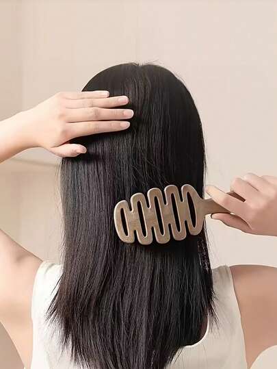 1 pieza Cepillo de masaje del cuero cabelludo con piña, antiestático, para dar volumen al cabello, herramienta de alto corona, cepillo para cabello texturizado