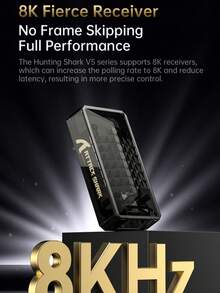 V5 无线鼠标，轻巧型 PAW3950 游戏三模式 8K DPI 鼠标 - 查看 11