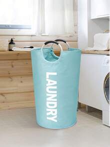 1pc 92L Large Black Collapsible Laundry Basket, Self-Standing Tall Clothes Storage Basket, Foldable Laundry Hamper, Bathroom Storage Basket - Multicolor - View 20